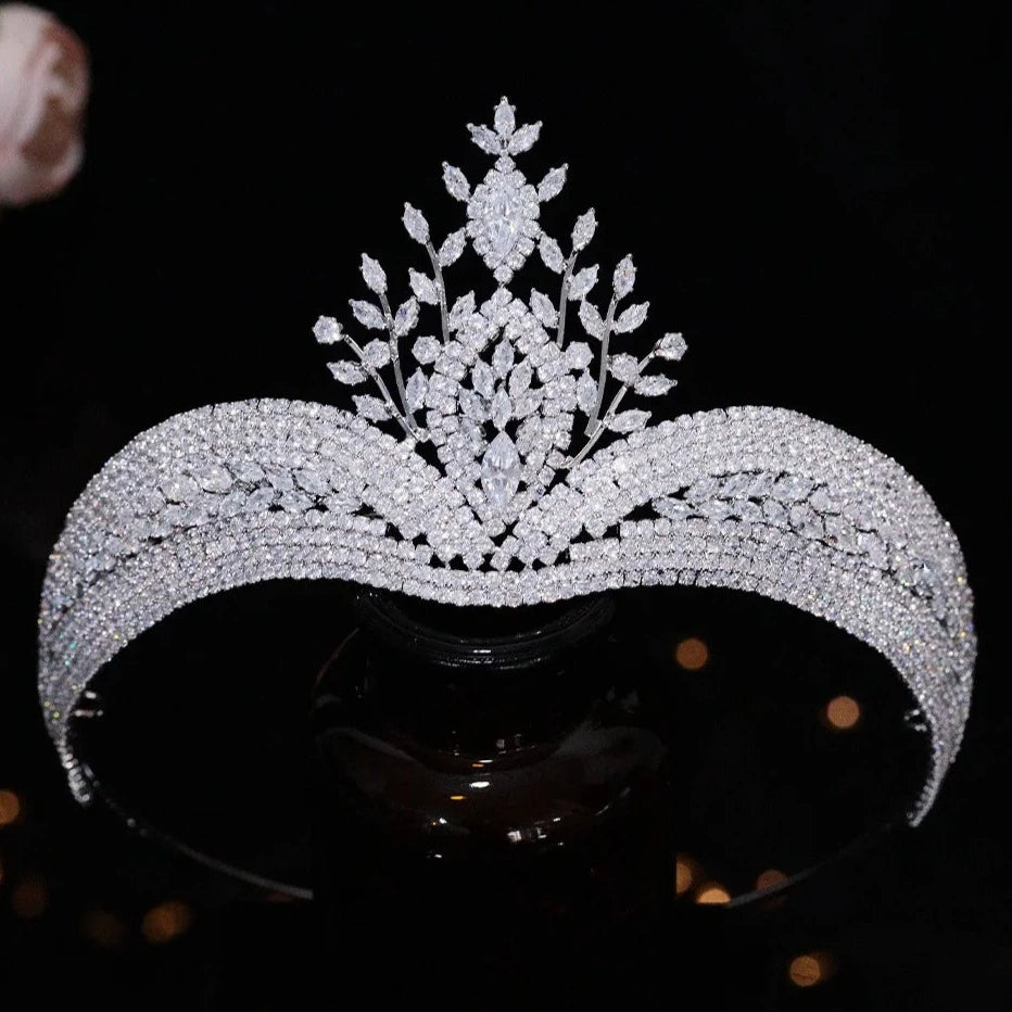 Women's Copper Water Drop Pattern Tiaras Bridal Wedding Crown