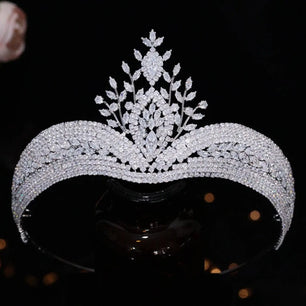 Women's Copper Water Drop Pattern Tiaras Bridal Wedding Crown