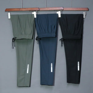 Men's Spandex Drawstring Closure Quick-Drying Gymwear Trousers