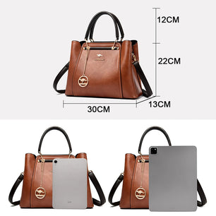 Women's PU Zipper Closure Solid Pattern Casual Shoulder Bag