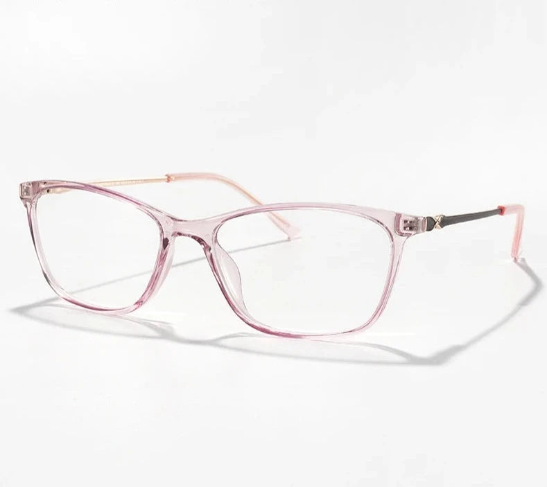 Women's Acetate Frame Square Shaped Optical Prescription Glasses