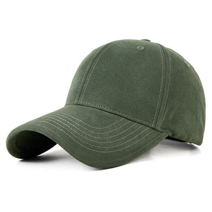 Men's Cotton Adjustable Strap Solid Pattern Casual Baseball Cap