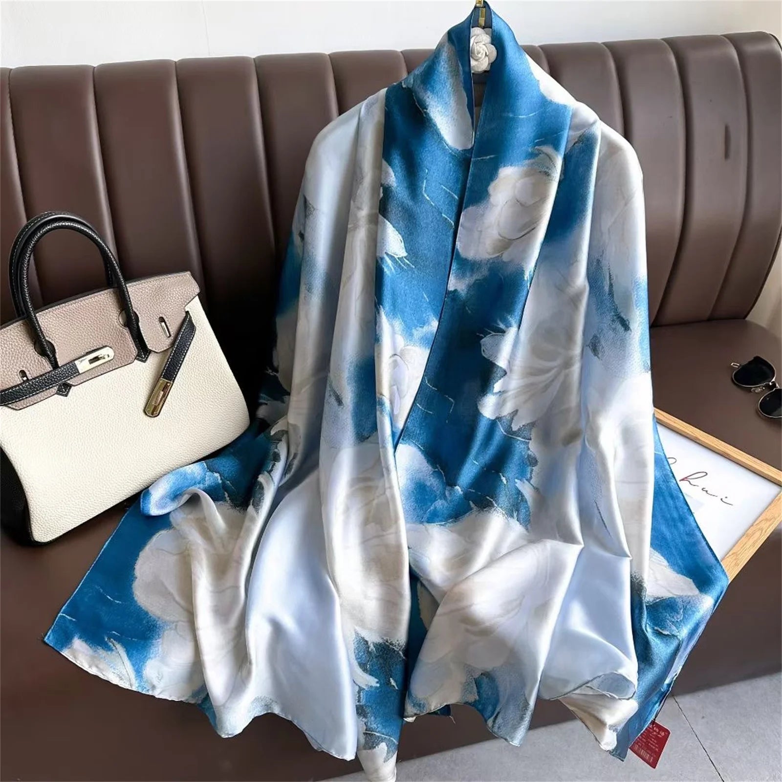 Women's Polyester Neck Wrap Printed Pattern Trendy Beach Scarves