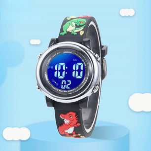 Kid's Alloy Case Buckle Clasp Waterproof Round Shape Watches