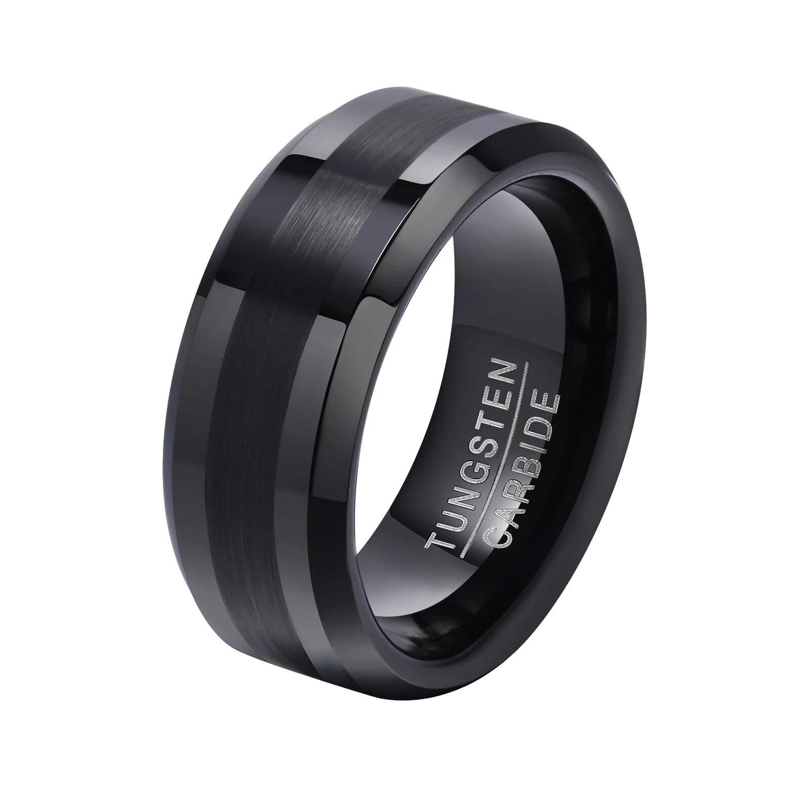 Men's Metal Tungsten Geometric Pattern Trendy Wedding Ring