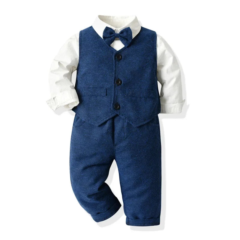 Kid's Cotton Turn-Down Collar Full Sleeve Single Breasted Clothes