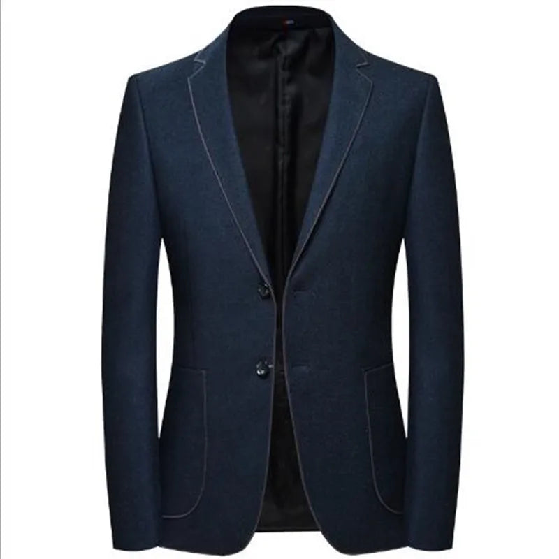 Men's Polyester Full Sleeves Single Breasted Wedding Blazer