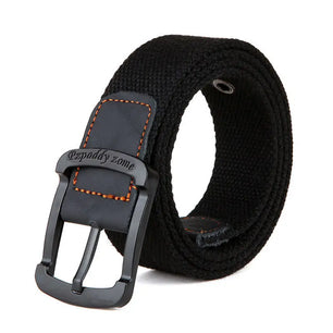 Men's Canvas Pin Buckle Closure Mixed Colors Pattern Belts