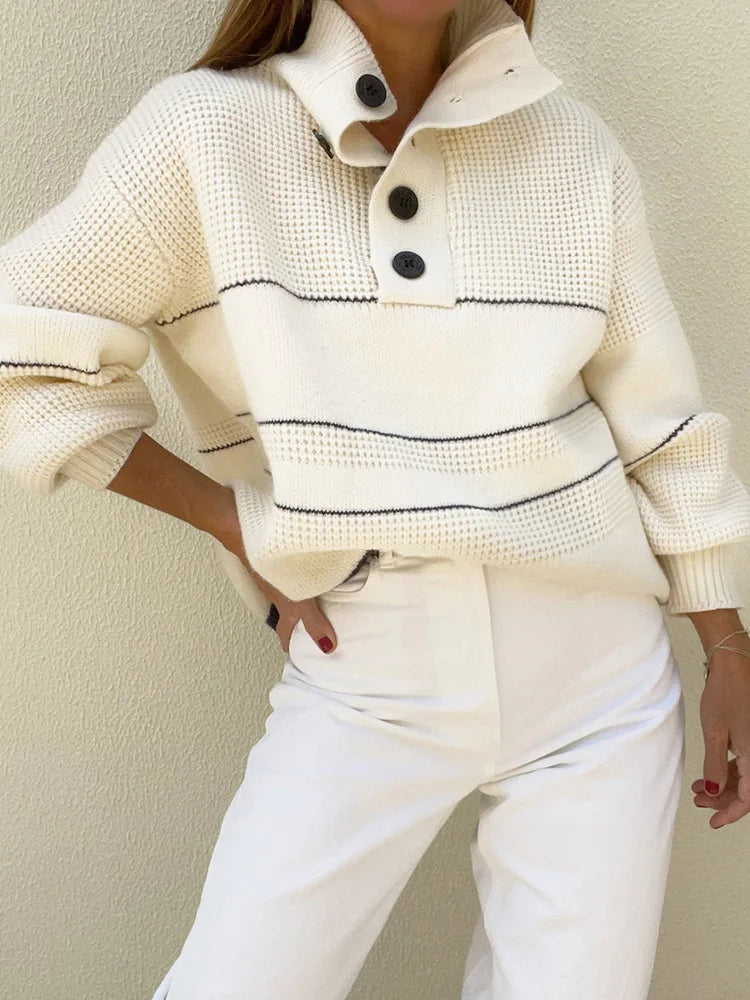 Women's Acrylic Turtleneck Knitted Pattern Pullovers Sweater