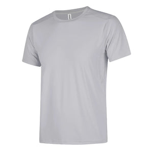 Men's Polyester Short Sleeves Breathable Gym Solid Pattern Shirt