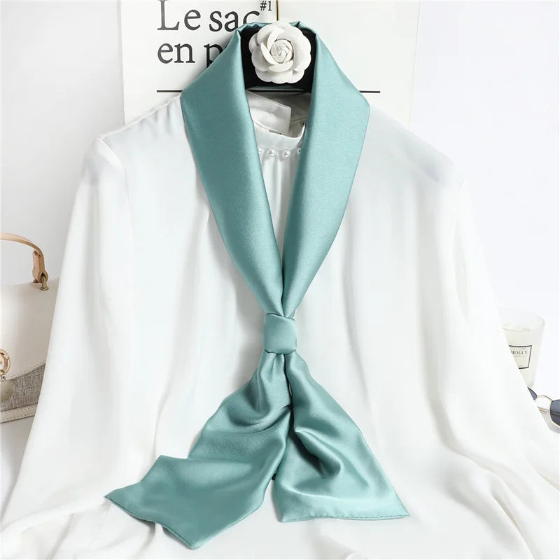 Women's Polyester Neck Wrap Solid Pattern Luxury Trendy Scarf