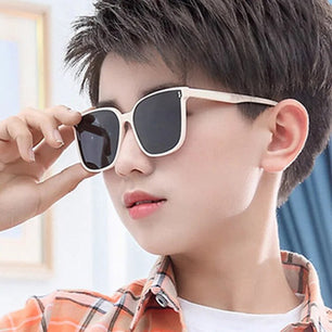 Kid's Plastic Frame Vintage Square Shaped UV400 Trendy Sunglasses