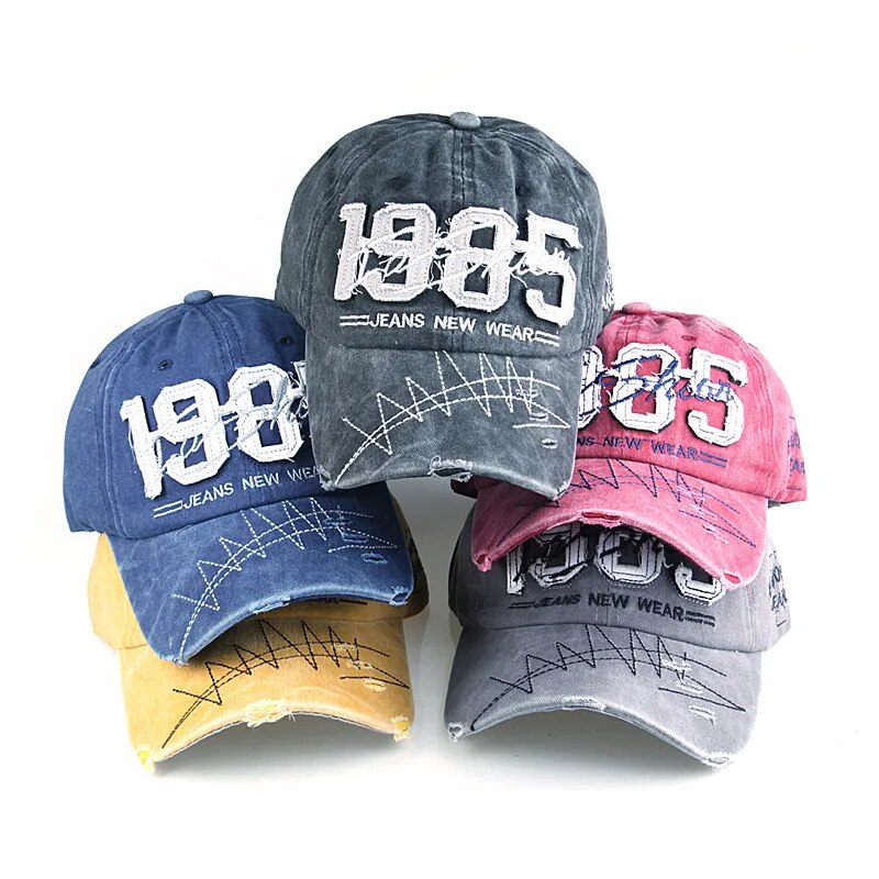 Men's Cotton Adjustable Strap Sun Protection Letter Baseball Cap