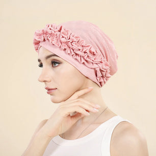 Women's Arabian Polyester Headwear Solid Pattern Casual Hijabs