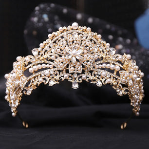 Women's Zinc Alloy Plant Pattern Tiaras Bridal Classic Crown