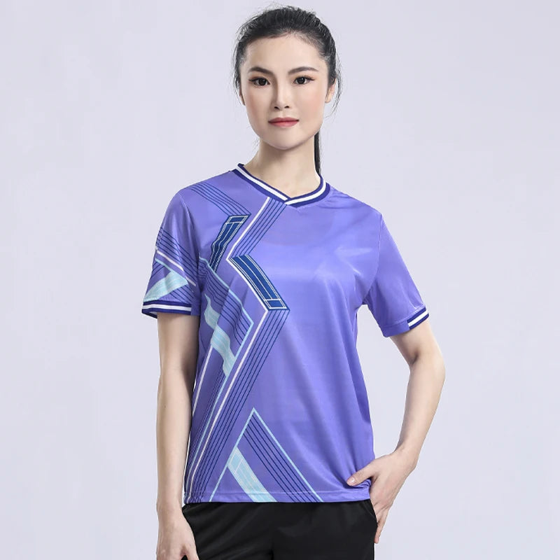 Women's Polyester V-Neck Short Sleeve Breathable Yoga Workout Top