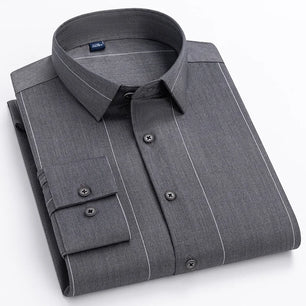 Men's Polyester Turn-Down Collar Full Sleeve Single Breasted Shirt