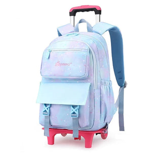 Kid's Nylon Zipper Closure Printed Pattern Trendy School Backpack