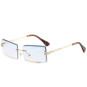 Women's Alloy Frame Acrylic Lens Rectangle Shaped Sunglasses