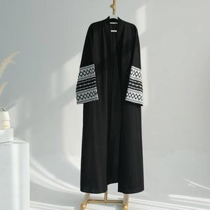 Women's Arabian Polyester Full Sleeves Embroidery Casual Abaya