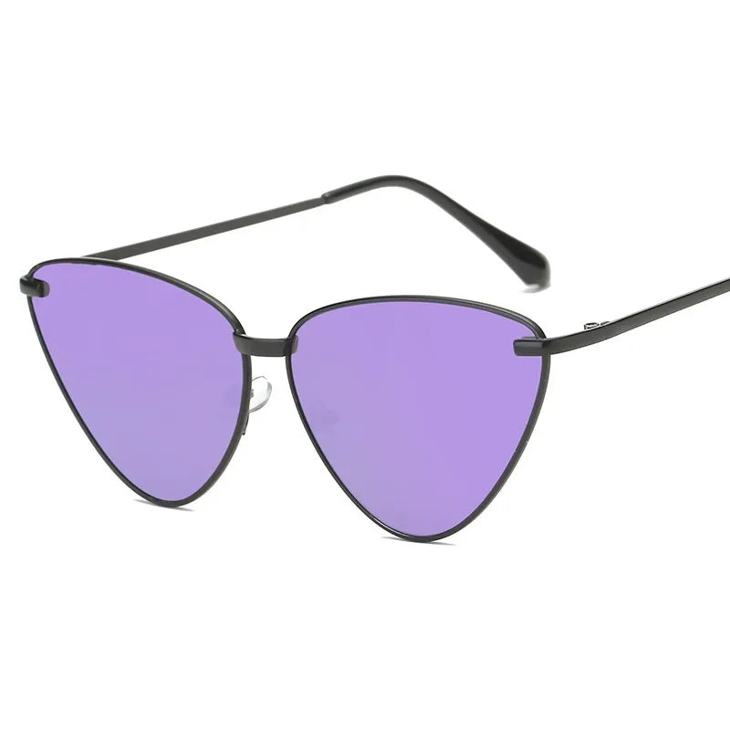 Women's Cat Eye Alloy Frame Acrylic Lens Luxury UV400 Sunglasses