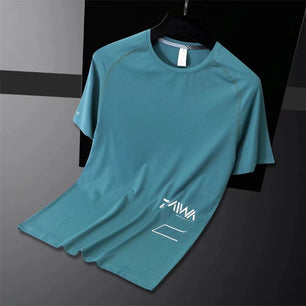 Men's Polyester Short Sleeve Pullover Closure Sportswear T-Shirt