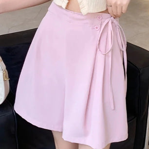 Women's Polyester High Waist Solid Pattern Casual Wear Skirts