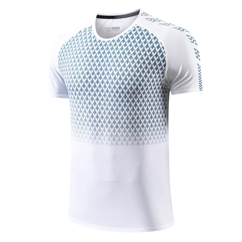 Men's Polyester Short Sleeve Pullover Closure Sportswear T-Shirt