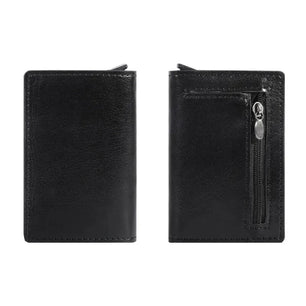 Men's PU Leather Solid Pattern Card Holder Casual Mini Wallets