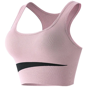 Women's Polyester O-Neck Sleeveless Shockproof Yoga Workout Top