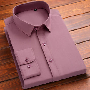 Men's Polyester Turn-Down Collar Full Sleeve Single Breasted Shirt