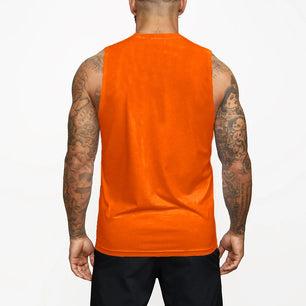 Men's Spandex Sleeveless Pullover Closure Sportswear T-Shirt