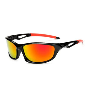 Men's Polycarbonate Frame Polarized Rectangle Shaped Sunglasses