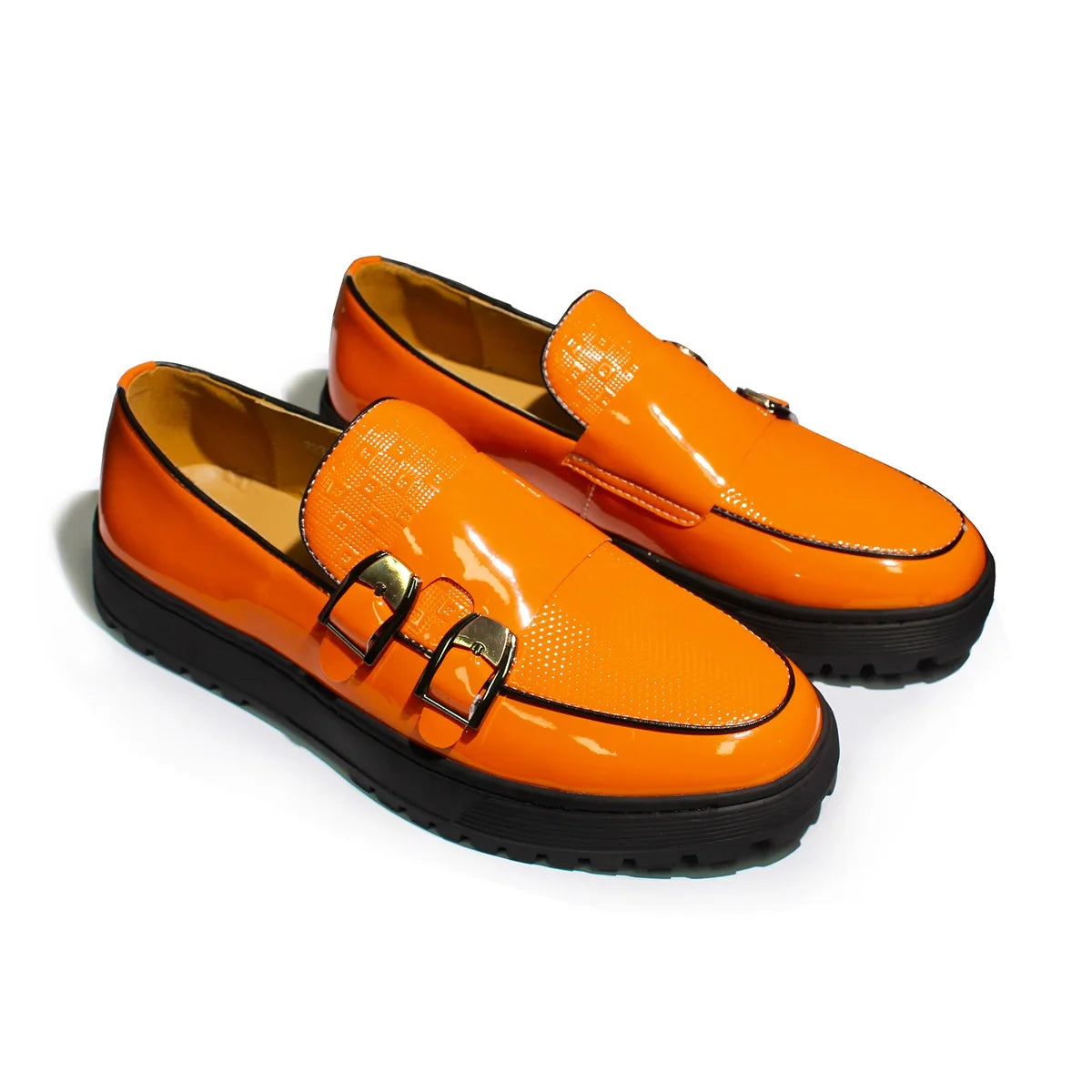 Men's Patent Leather Round Toe Slip-On Closure Formal Shoes