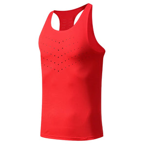 Men's Polyester Sleeveless Pullover Closure Solid Casual T-Shirt