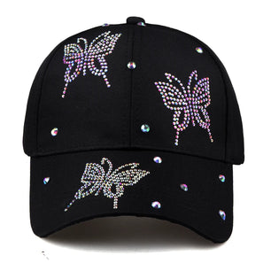 Women's Cotton Rhinestone Pattern Sun Protection Casual Hat