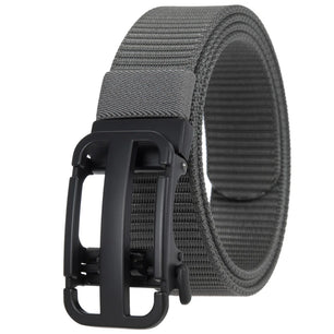 Men's Canvas Automatic Buckle Breathable Solid Pattern Belts