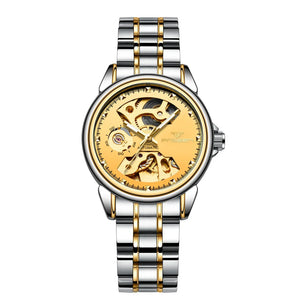 Men's Automatic Alloy Folding Clasp Round Mechanical Watches