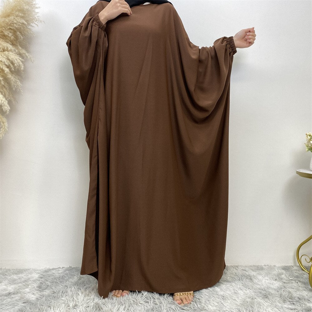 Women's Arabian Polyester Full Sleeve Solid Pattern Casual Abaya