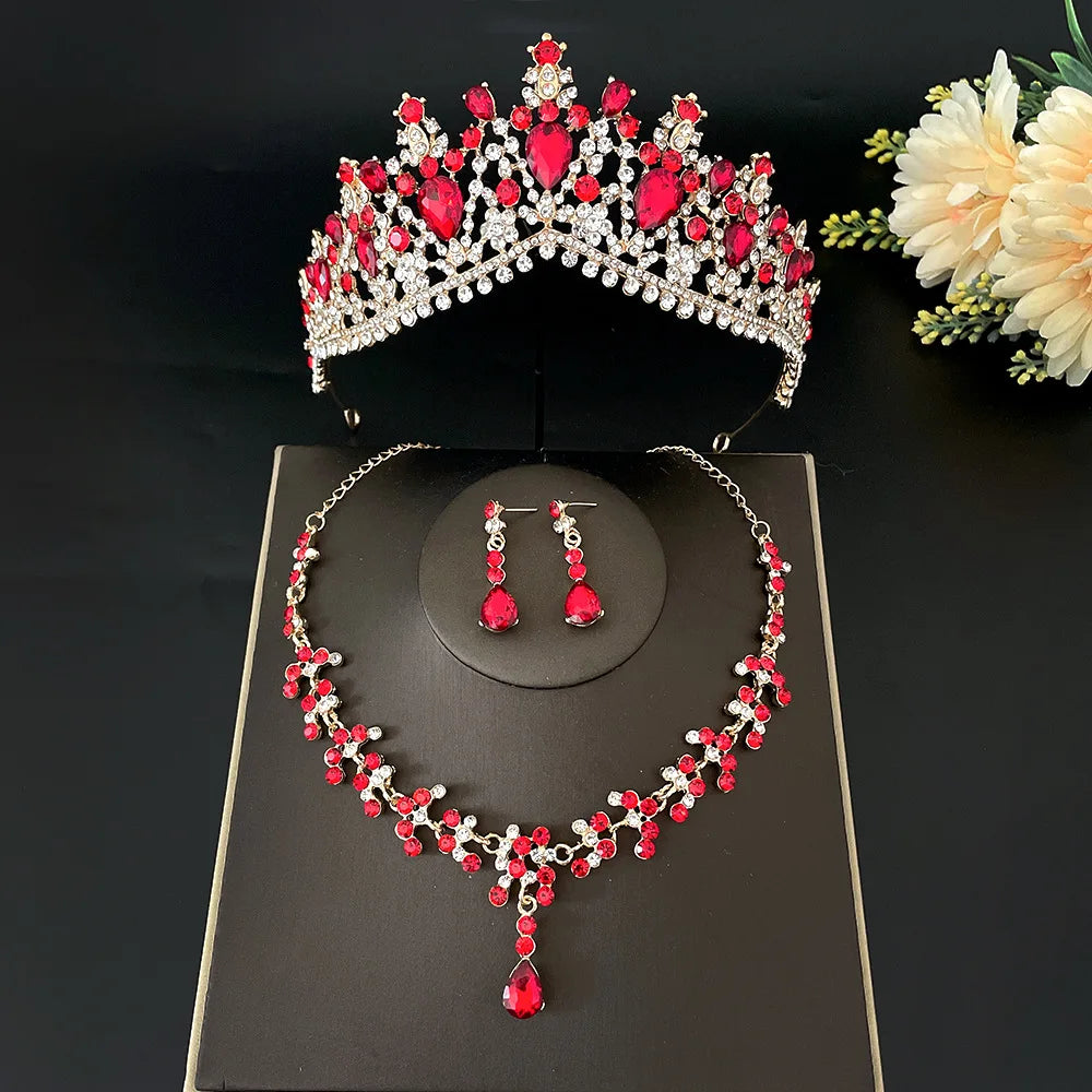 Women's Zinc Alloy Geometric Bridal Wedding Crown Jewelry Sets