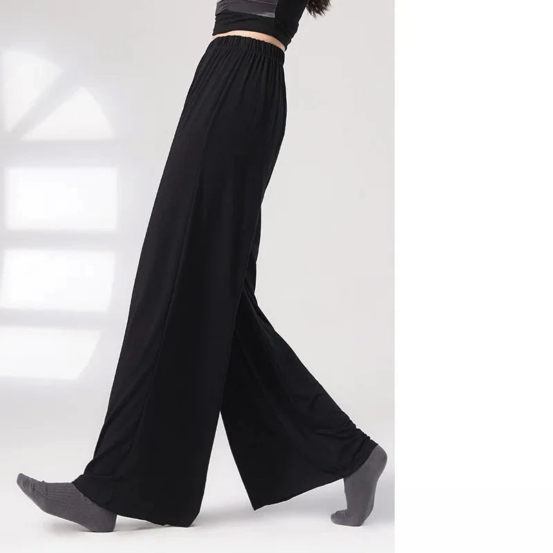 Women's Polyester Elastic Closure High Waist Casual Wear Trousers