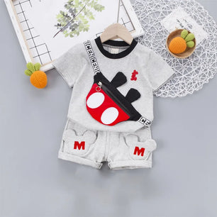 Kid's Polyester Short Sleeves Pullover Closure Printed Clothes