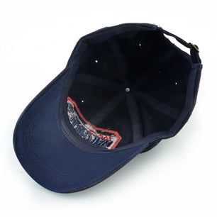 Men's Cotton Adjustable Strap Sun Protection Letter Baseball Cap