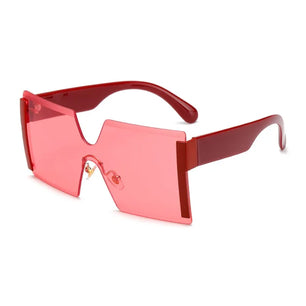 Women's Polycarbonate Frame Square Shaped Luxury UV400 Sunglasses