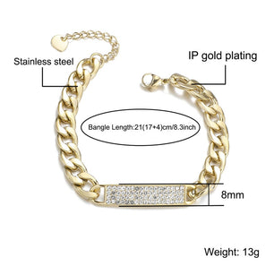 Men's Metal Stainless Steel Geometric Pattern Hip-Hop Bracelet