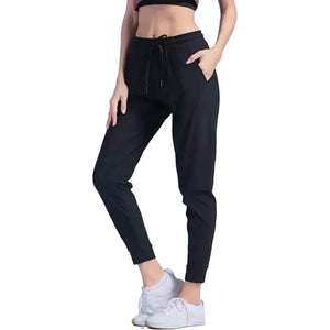 Women's Spandex Breathable Solid Pattern Fitness Sports Trousers