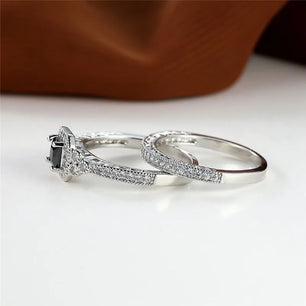 Women's Cubic Zirconia Geometric Shape Prong Setting Trendy Ring