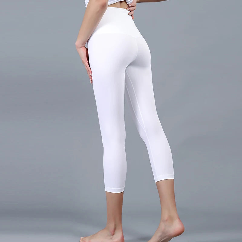 Women's Polyester Elastic Waist Full Length Solid Pattern Pant