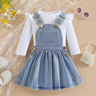 Baby Girl's Polyester Long Sleeve Pleated Pattern Princess Dress