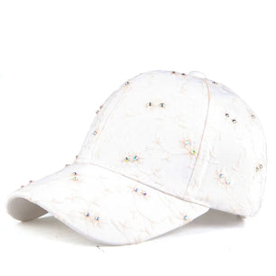 Women's Cotton Adjustable Strap Floral Pattern Casual Baseball Hat